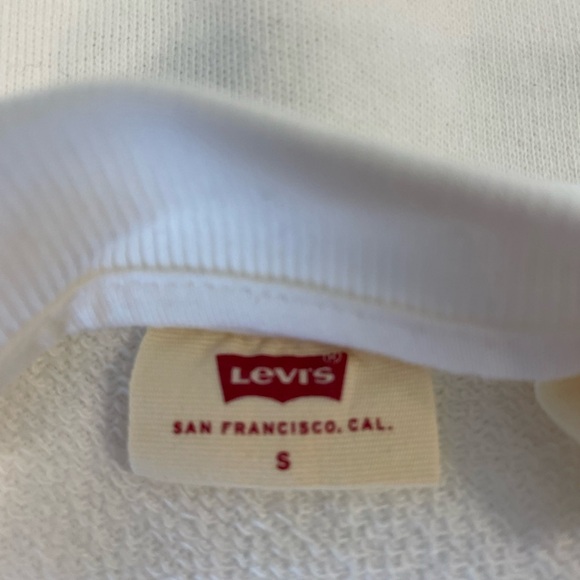 Levi’s Graphic Logo White Long Sleeve Sweatshirt Size Small NWOT - Picture 4 of 6